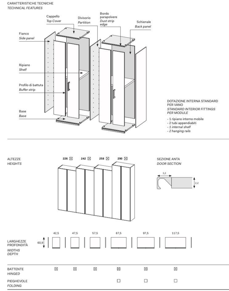 GOLA  Armadio con cassettiera Armadio componibile con cassettiera By  Novamobili