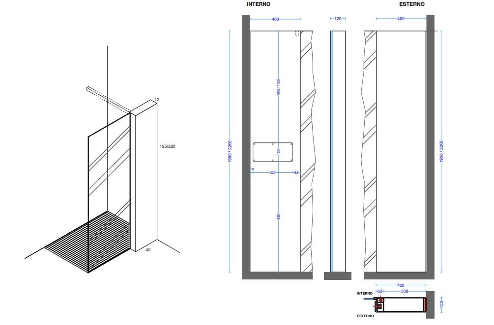 PARETE TECNICA SCREEN MAKRO - arredinterni