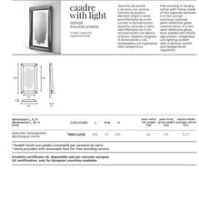 Carica l&#39;immagine nel visualizzatore di Gallery, SPECCHIO CAADRE WITH LIGHT FIAM - arredinterni
